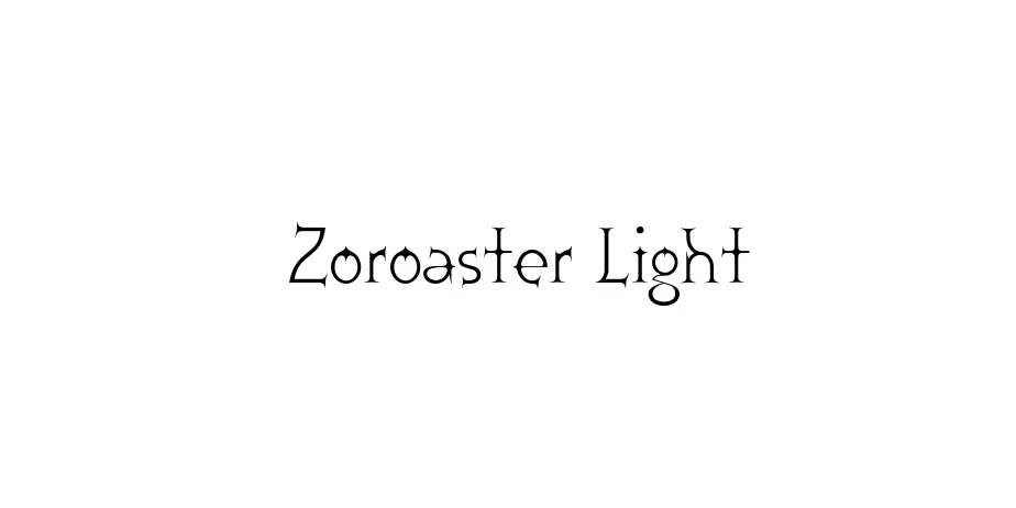 Fonte Zoroaster Light