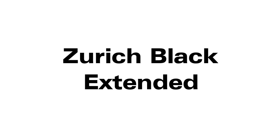 Fonte Zurich Black Extended