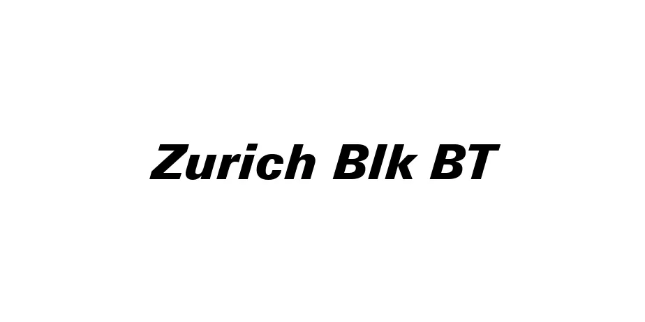 Fonte Zurich Blk BT