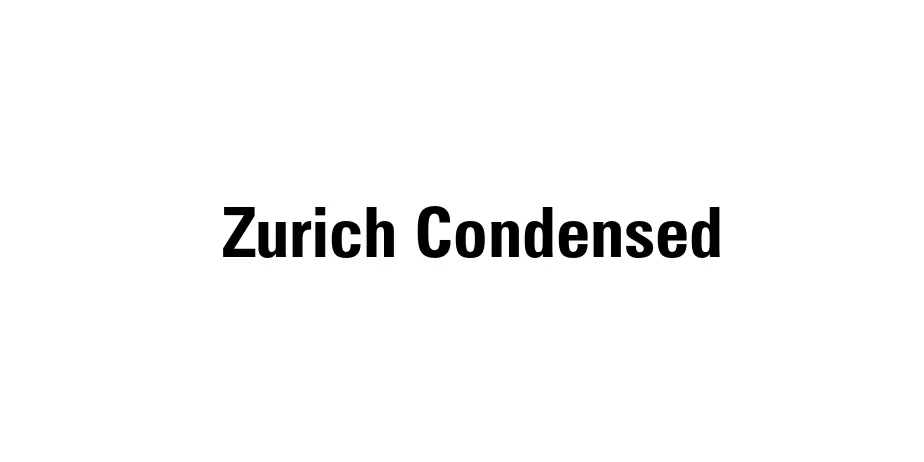 Fonte Zurich Condensed
