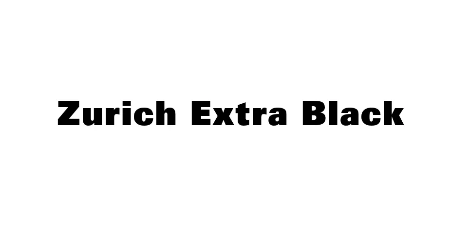 Fonte Zurich Extra Black