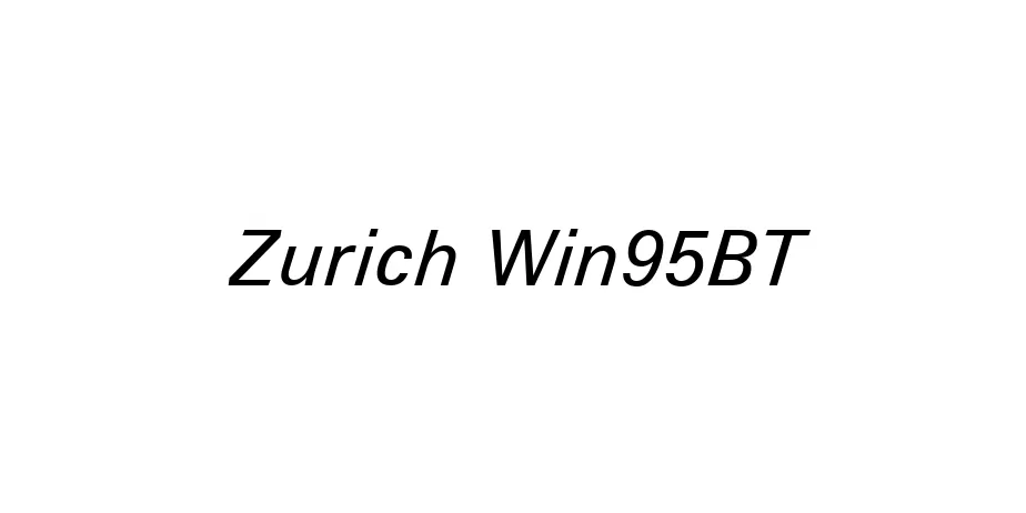 Fonte Zurich Win95BT