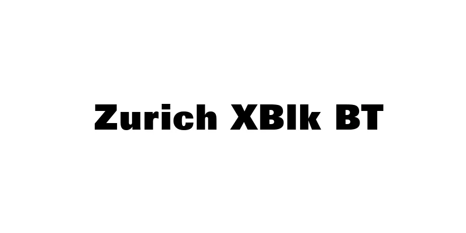 Fonte Zurich XBlk BT