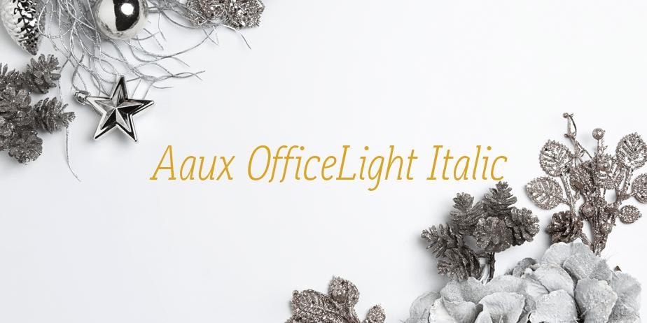 Fonte Aaux OfficeLight Italic