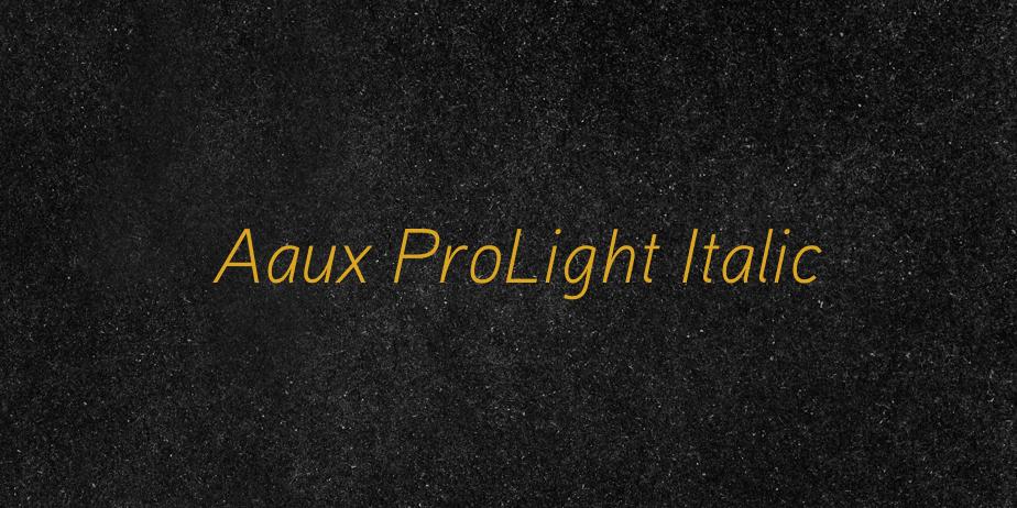 Fonte Aaux ProLight Italic