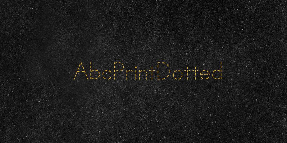 Fonte AbcPrintDotted