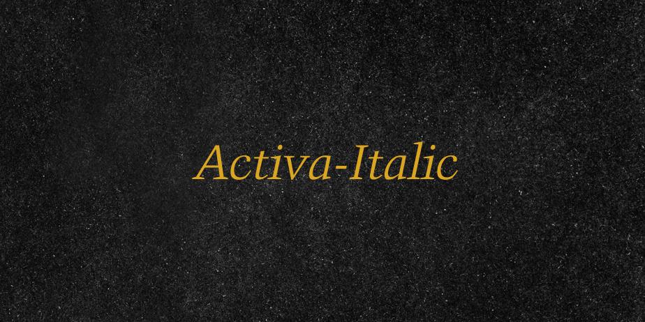 Fonte Activa-Italic