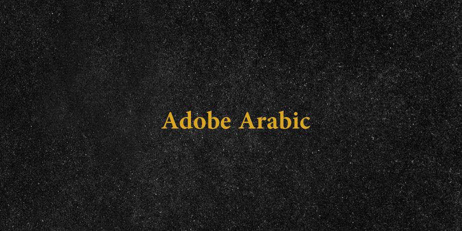 Fonte Adobe Arabic