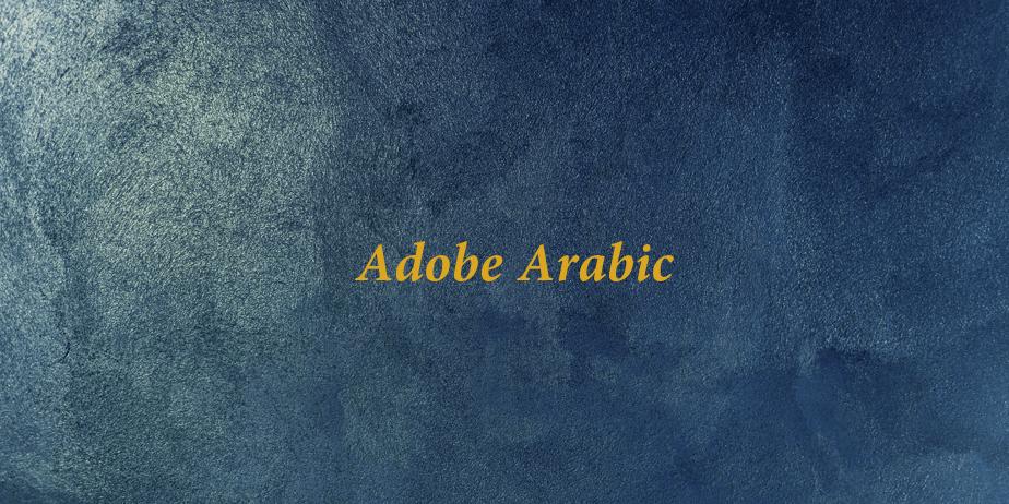 Fonte Adobe Arabic