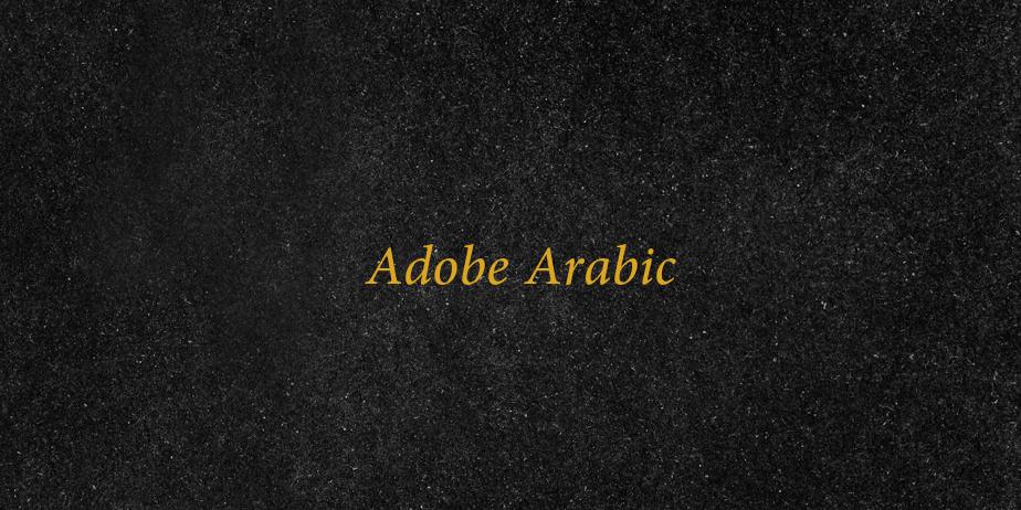 Fonte Adobe Arabic