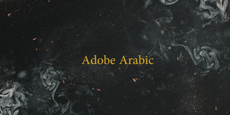 Fonte Adobe Arabic