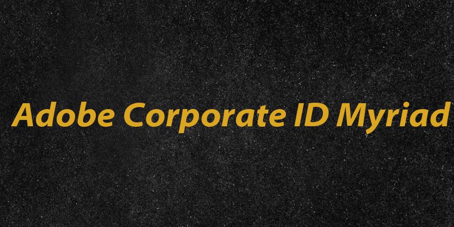 Fonte Adobe Corporate ID Myriad