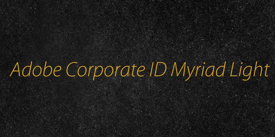 Fonte Adobe Corporate ID Myriad Light