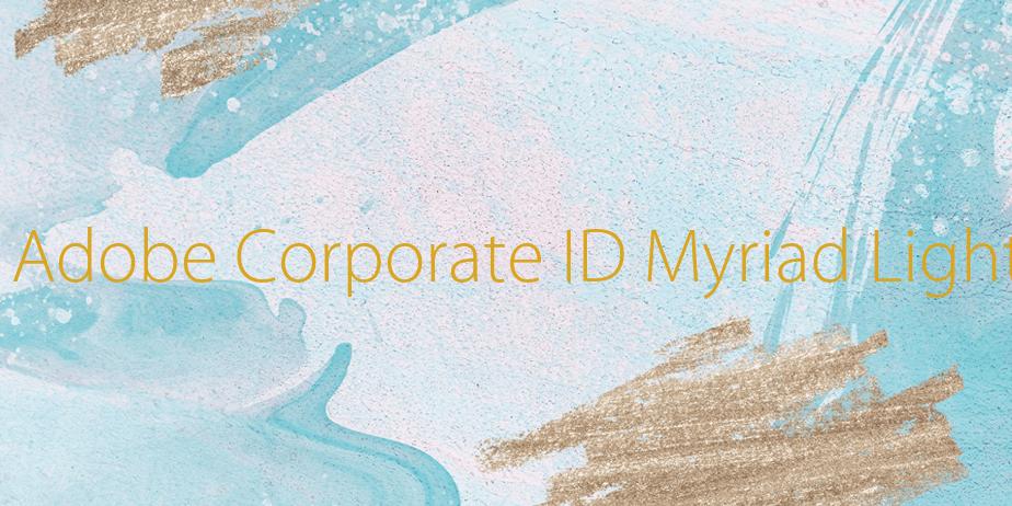 Fonte Adobe Corporate ID Myriad Light