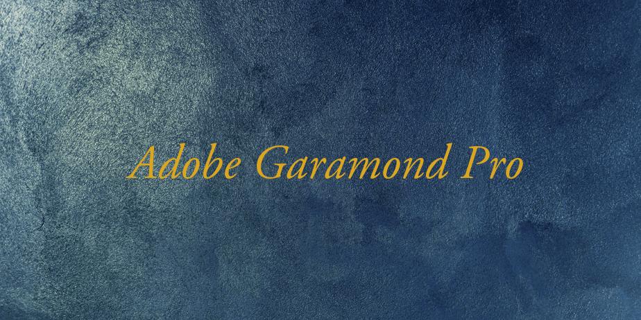 Fonte Adobe Garamond Pro