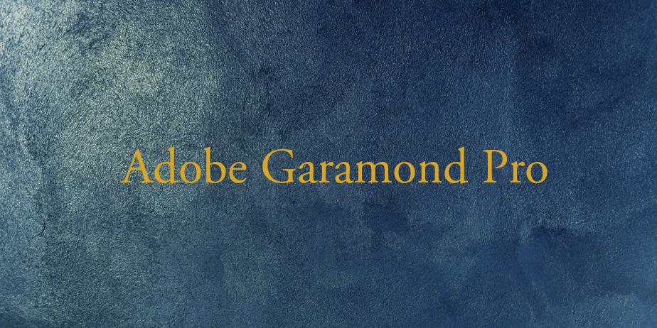 Fonte Adobe Garamond Pro