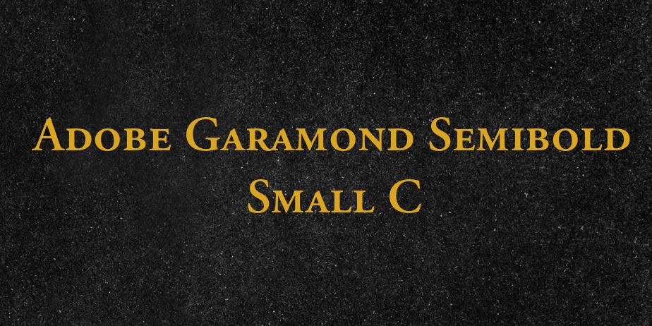 Fonte Adobe Garamond Semibold Small C