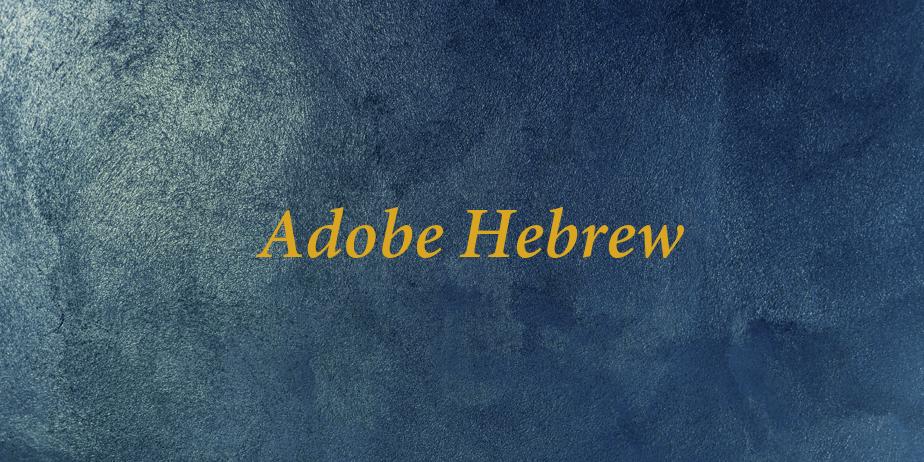 Fonte Adobe Hebrew