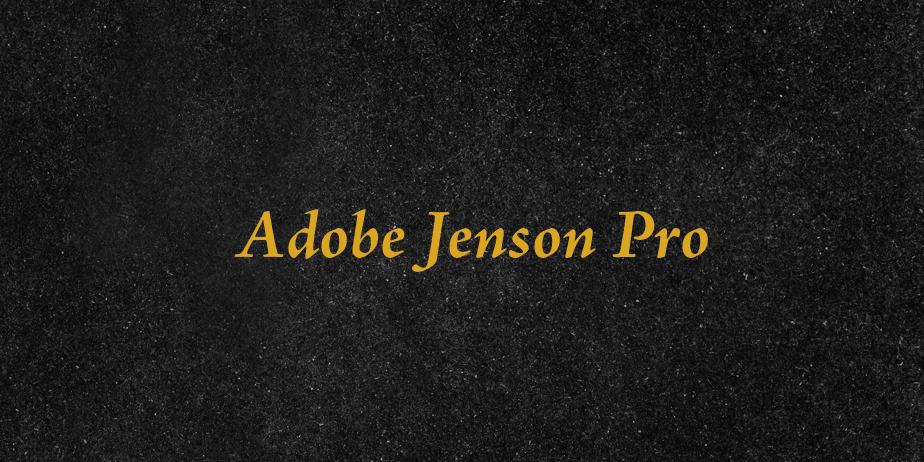 Fonte Adobe Jenson Pro