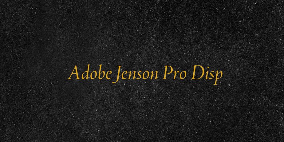 Fonte Adobe Jenson Pro Disp