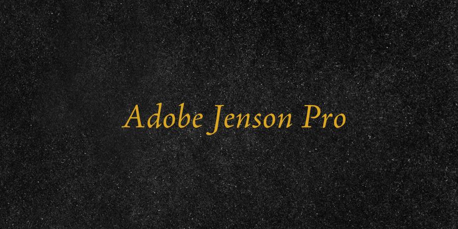 Fonte Adobe Jenson Pro