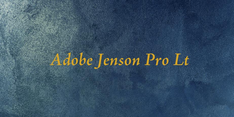 Fonte Adobe Jenson Pro Lt