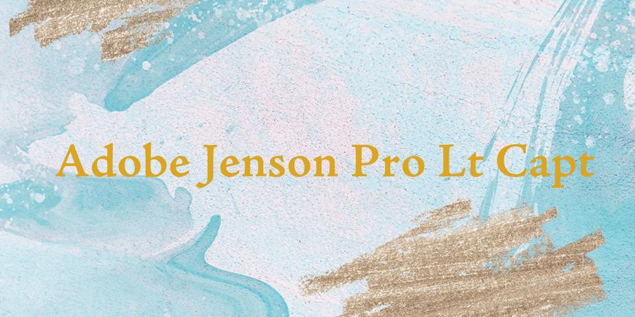 Fonte Adobe Jenson Pro Lt Capt