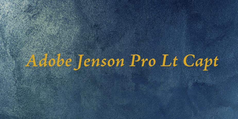 Fonte Adobe Jenson Pro Lt Capt