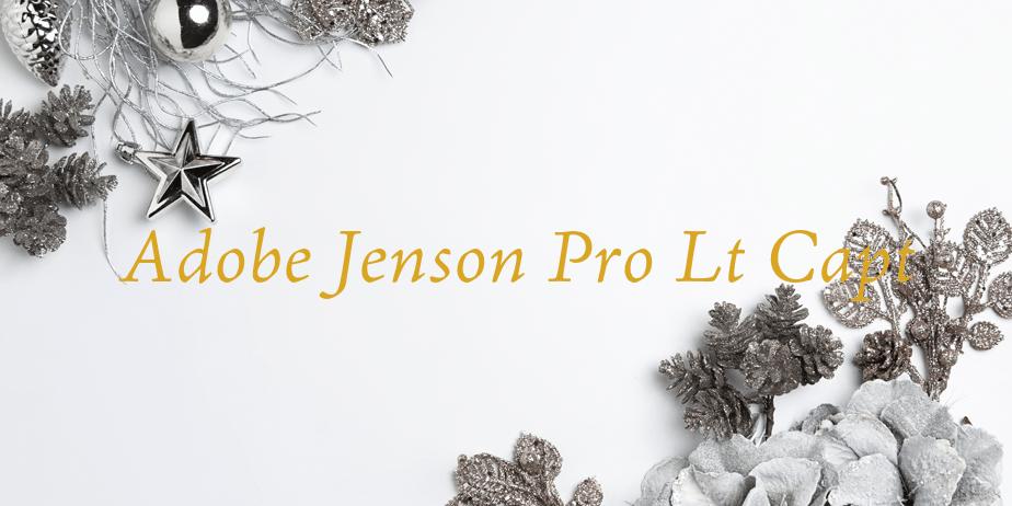 Fonte Adobe Jenson Pro Lt Capt