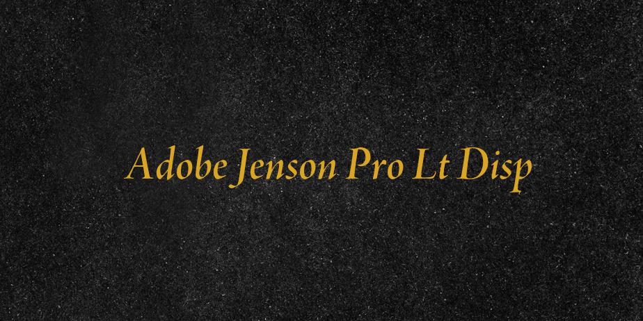 Fonte Adobe Jenson Pro Lt Disp