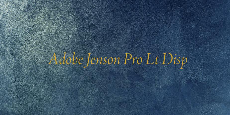 Fonte Adobe Jenson Pro Lt Disp