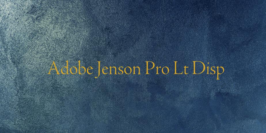 Fonte Adobe Jenson Pro Lt Disp