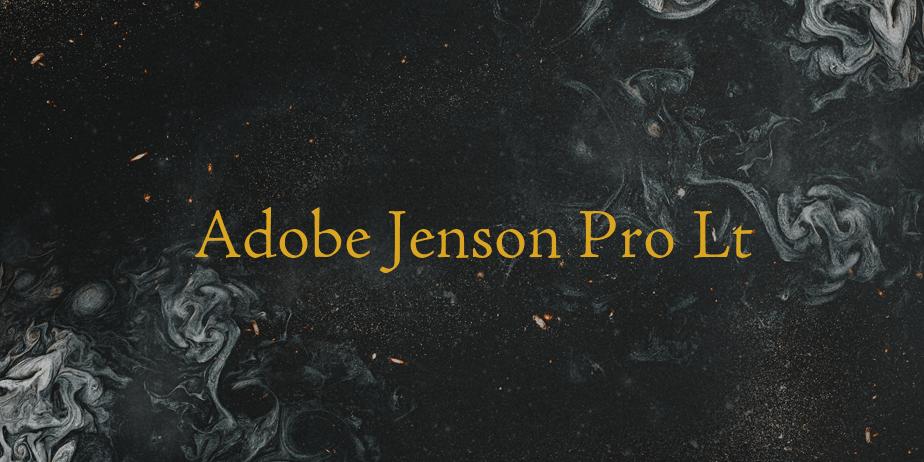 Fonte Adobe Jenson Pro Lt