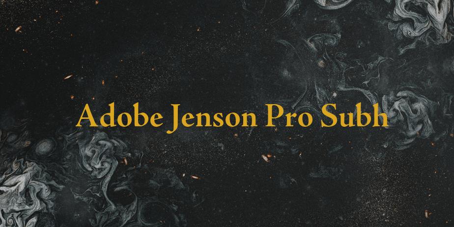 Fonte Adobe Jenson Pro Subh