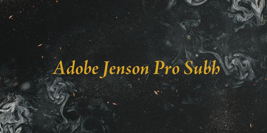 Fonte Adobe Jenson Pro Subh