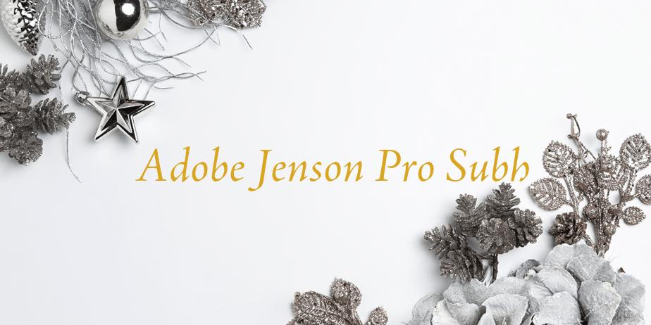 Fonte Adobe Jenson Pro Subh