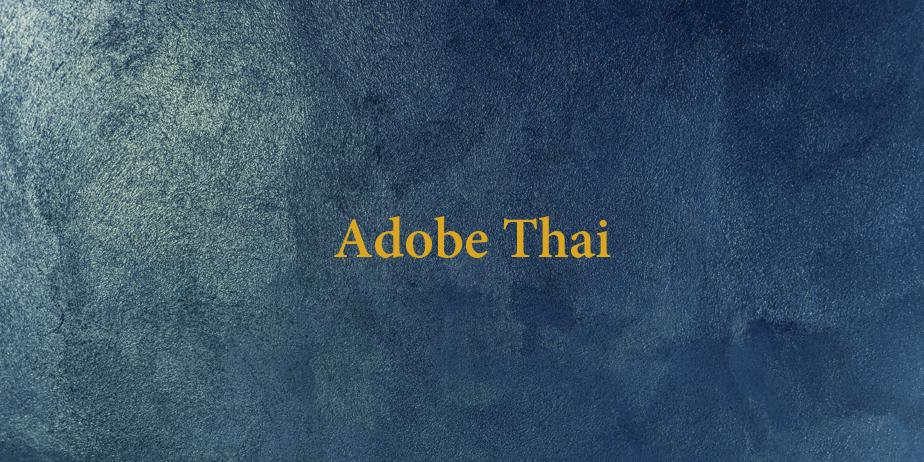 Fonte Adobe Thai