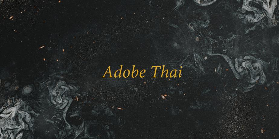 Fonte Adobe Thai