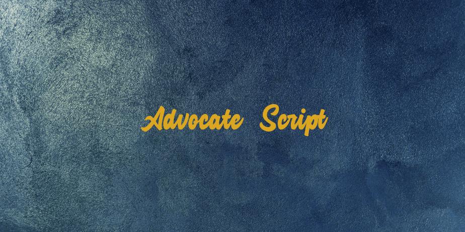 Fonte Advocate Script