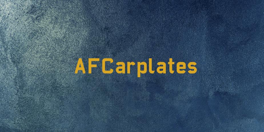 Fonte AFCarplates