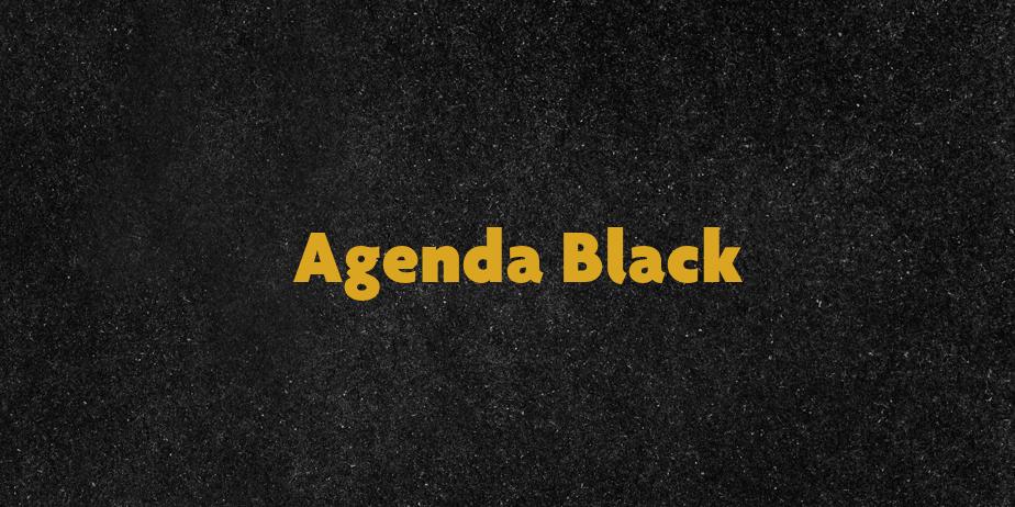 Fonte Agenda Black