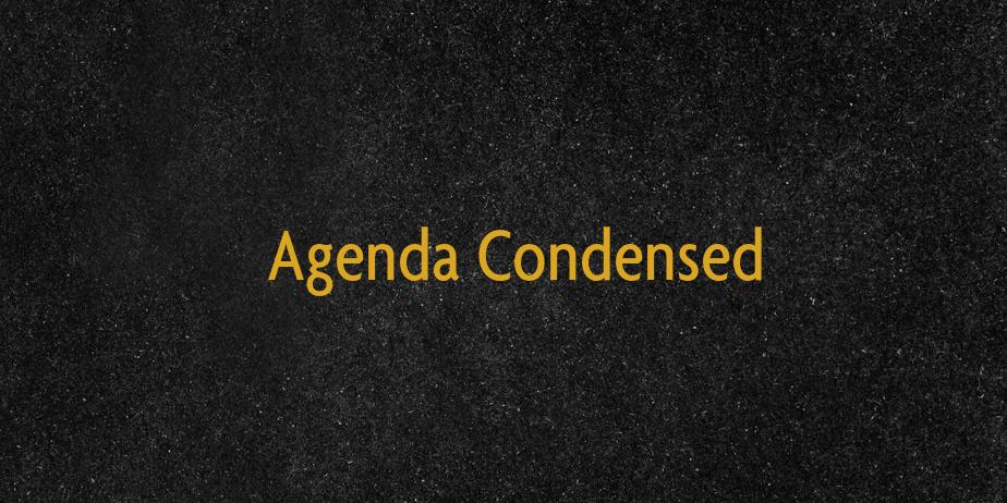 Fonte Agenda Condensed