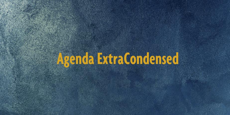 Fonte Agenda ExtraCondensed