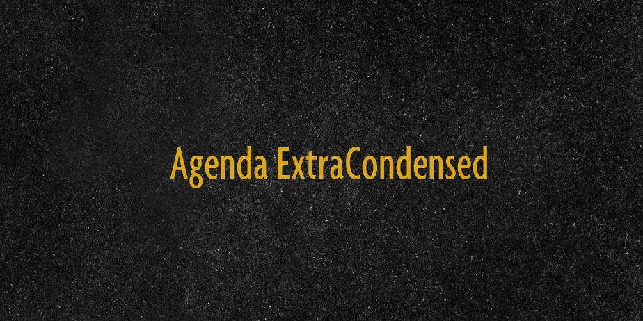 Fonte Agenda ExtraCondensed