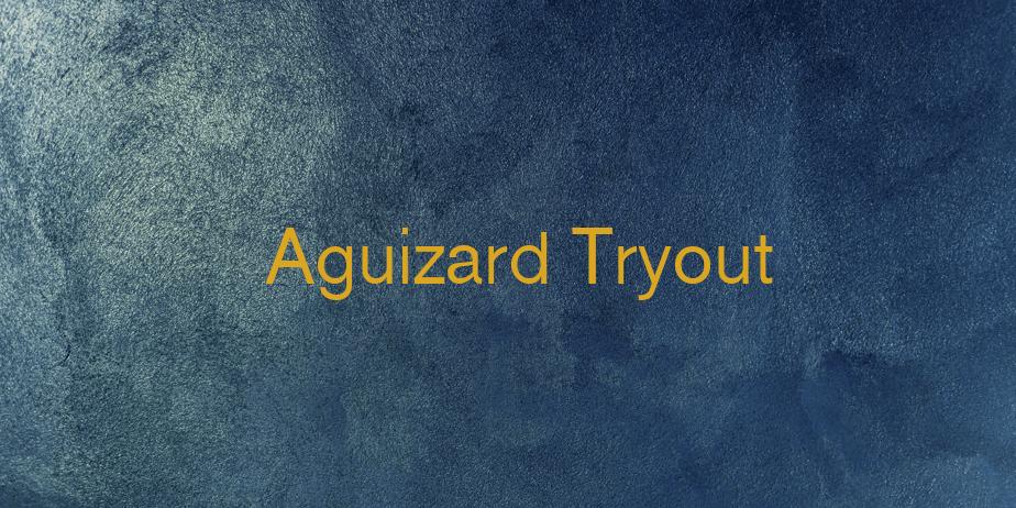 Fonte Aguizard Tryout