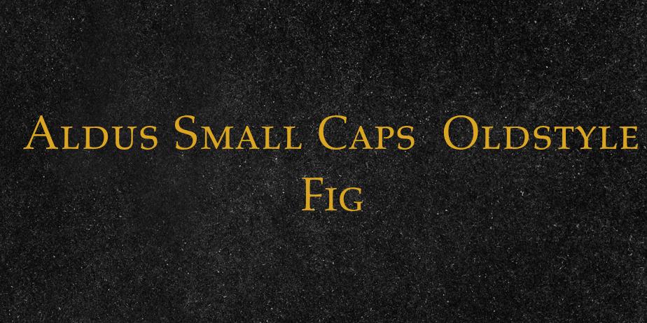 Fonte Aldus Small Caps  Oldstyle Fig