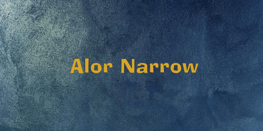 Fonte Alor Narrow