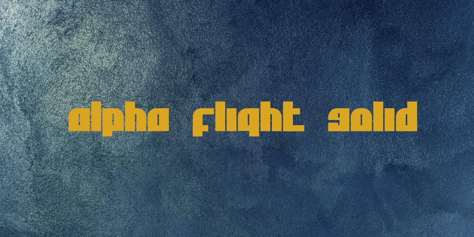 Fonte Alpha Flight Solid