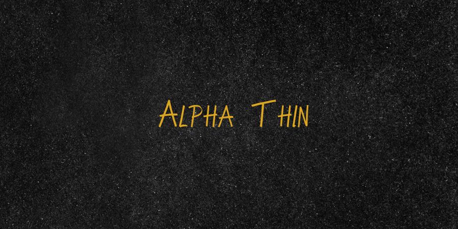 Fonte Alpha Thin