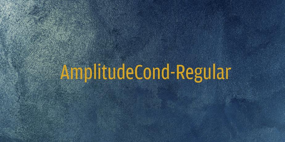 Fonte AmplitudeCond-Regular